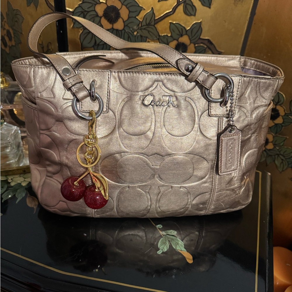 Coach Metallic Gold Tote Bag